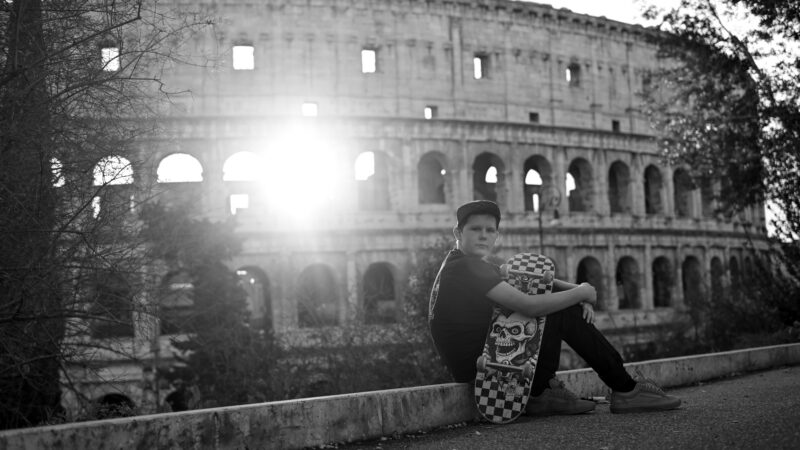 Skateboarding in the Shadow of the Colosseum Colle Oppio Wooden Street Park